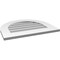Ekena Millwork Round Top Surface Mount PVC Gable Vent: Non-Functional, w/ 3-1/2"W x 1"P Standard Frame, 24"W x 20"H GVPRT24X2001SN - alternate 5